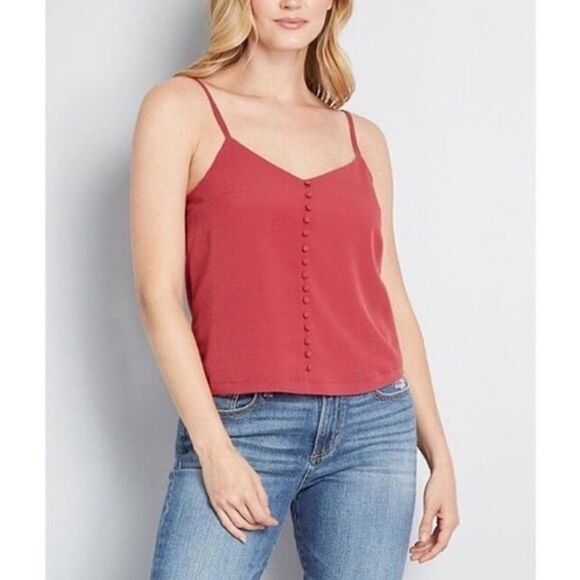 2 for $30 MODCLOTH Muted Magenta Button
Up Camisole - Picture 1 of 9